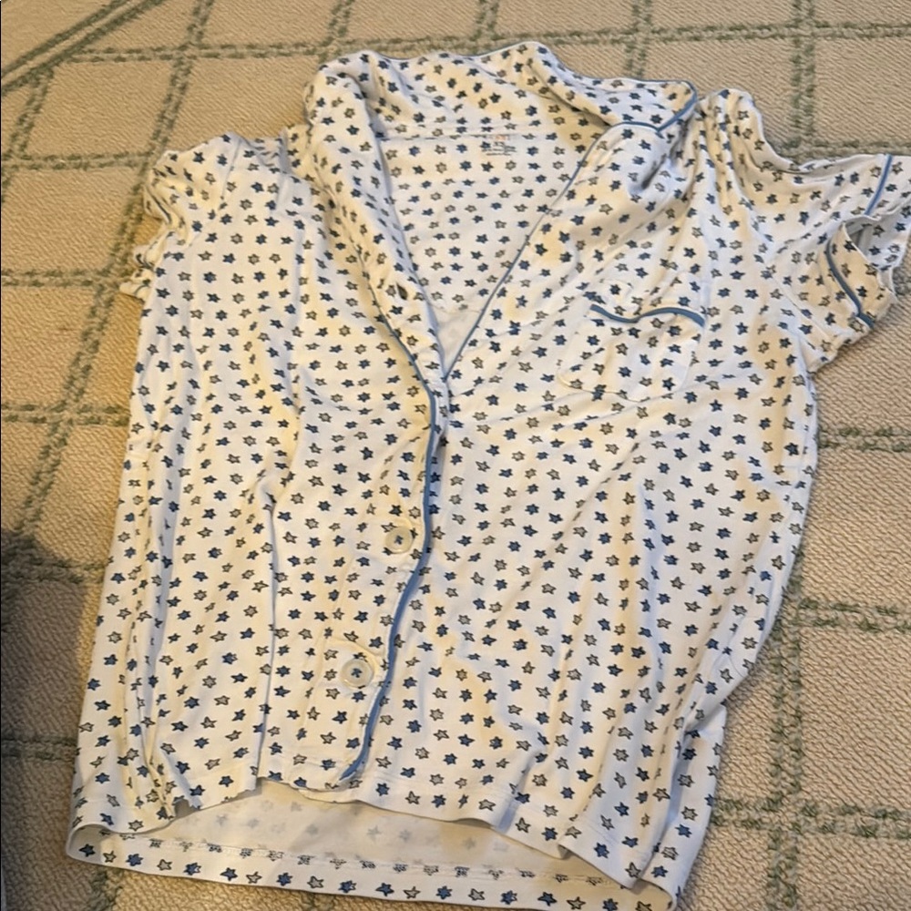 Roller Rabbit Blue and White Star Pajama Top